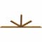 Ekena Millwork Saratoga Rough Sawn Timber Gable Bracket, Western Red Cedar, 96"W x 40"H x 2"D x 4"F, 10/12 Pitch GBW096X40X0204SAR00RWR - alternate 2